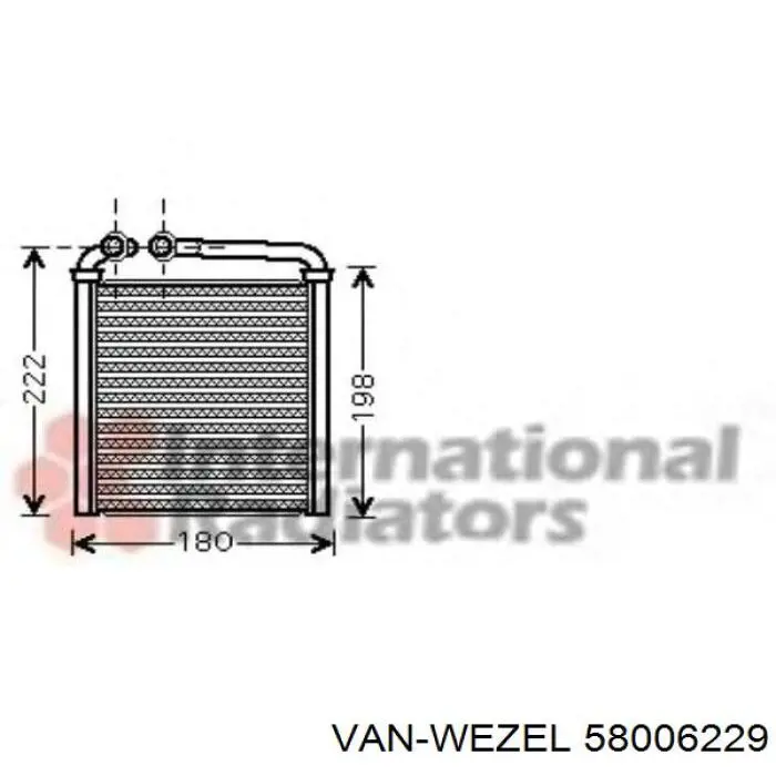 Comprar 58006229 VAN Wezel Radiador calefacción