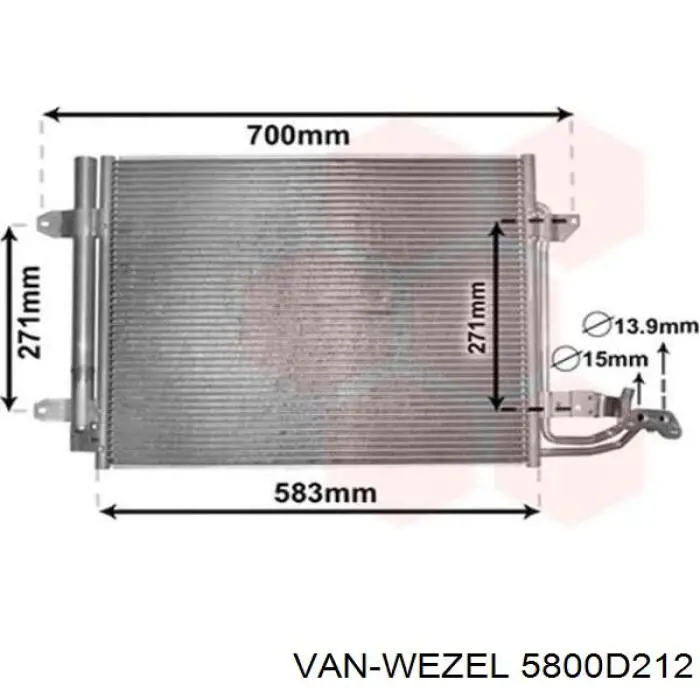 5800D212 VAN Wezel receptor-secador del aire acondicionado