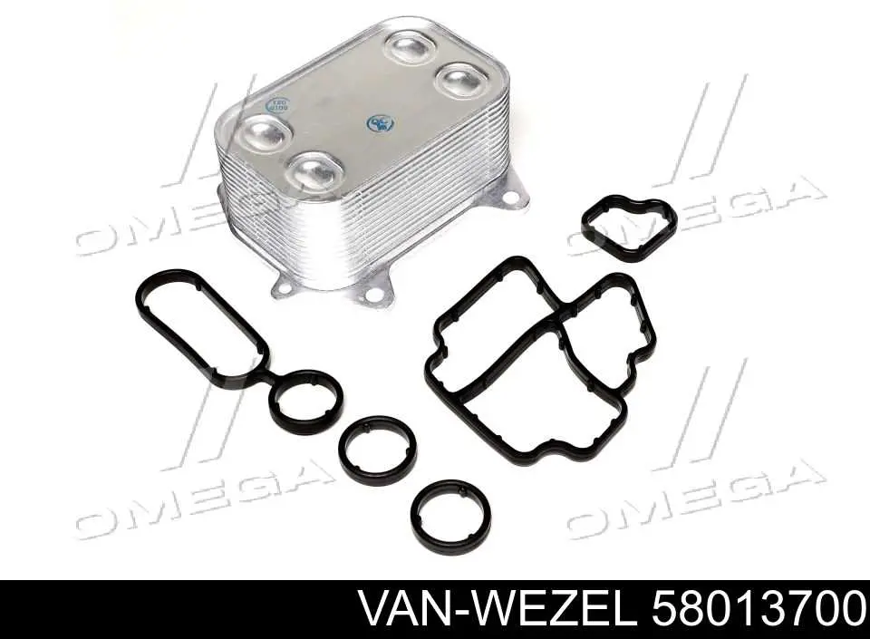 58013700 VAN Wezel radiador de aceite, bajo de filtro