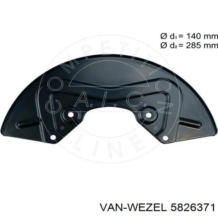 5826371 VAN Wezel chapa protectora, disco de freno delantero
