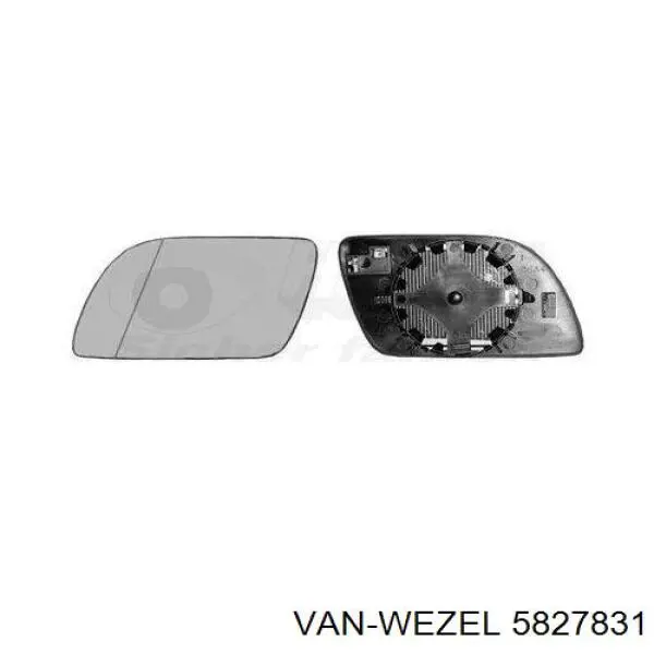 5827831 VAN Wezel cristal de espejo retrovisor exterior izquierdo