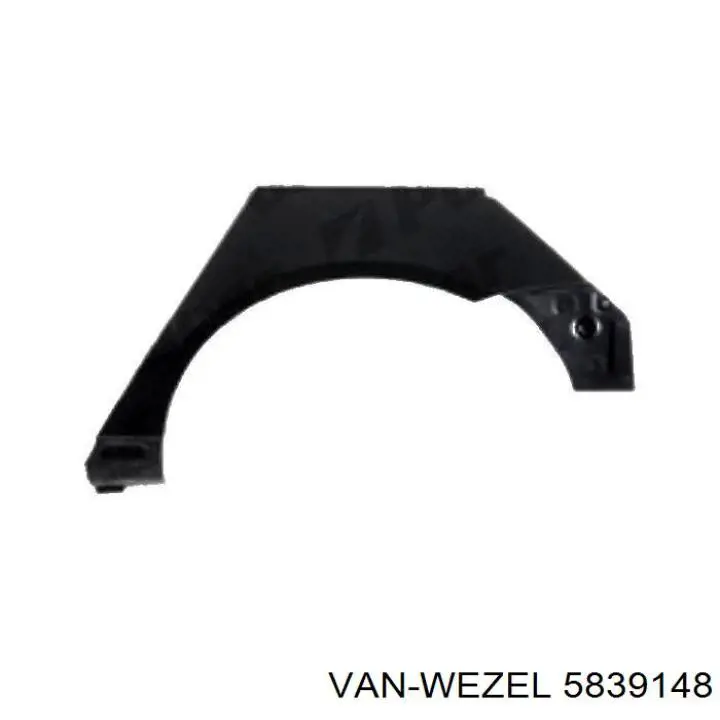 5839148 VAN Wezel repuesto de arco de rueda trasero derecho