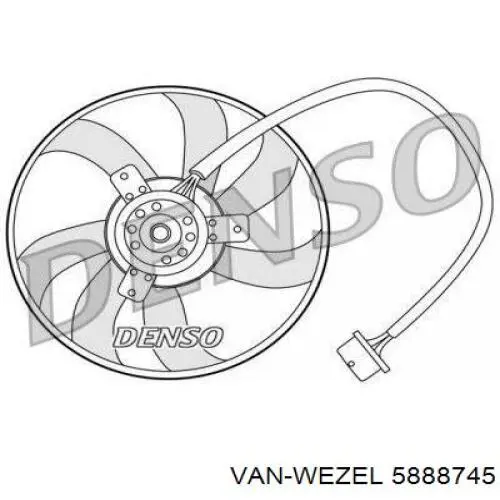 5888745 VAN Wezel ventilador (rodete +motor refrigeración del motor con electromotor derecho)