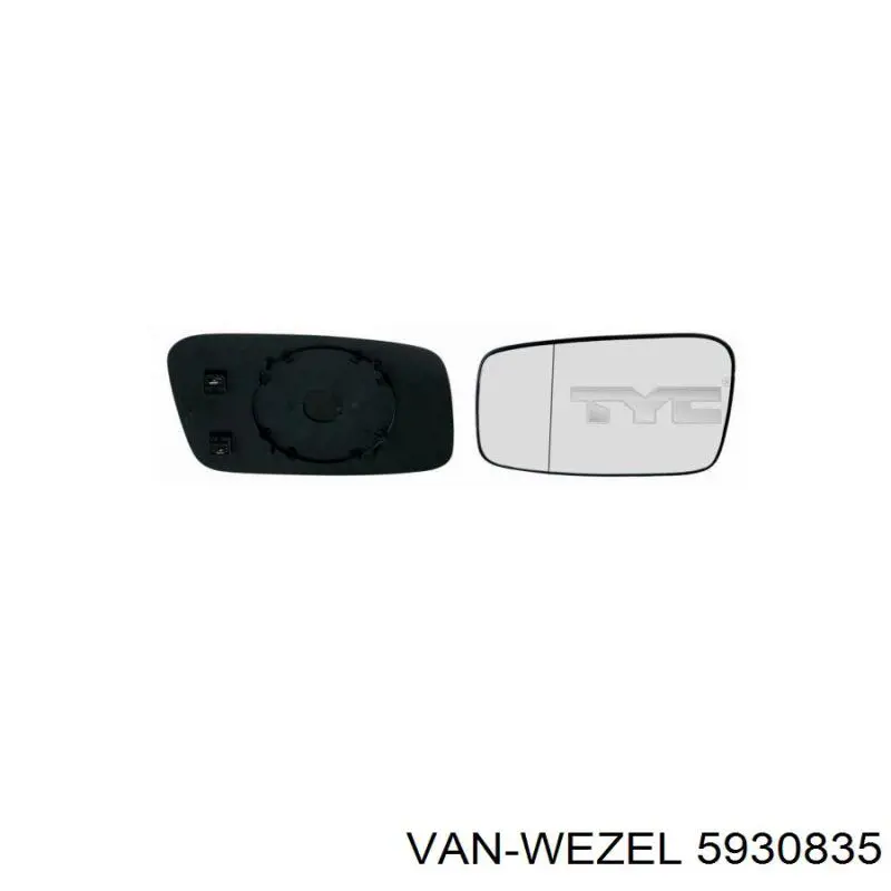 3512493 Volvo cristal de espejo retrovisor exterior izquierdo