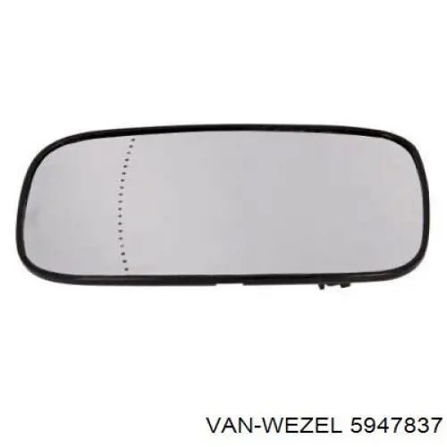 5947837 VAN Wezel cristal de espejo retrovisor exterior izquierdo