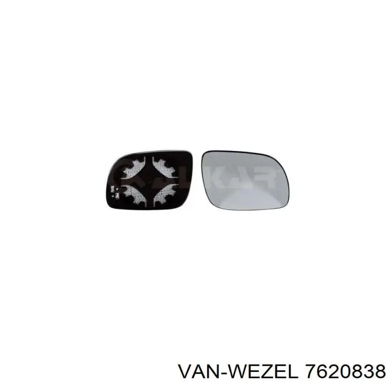 7620838 VAN Wezel cristal de espejo retrovisor exterior derecho