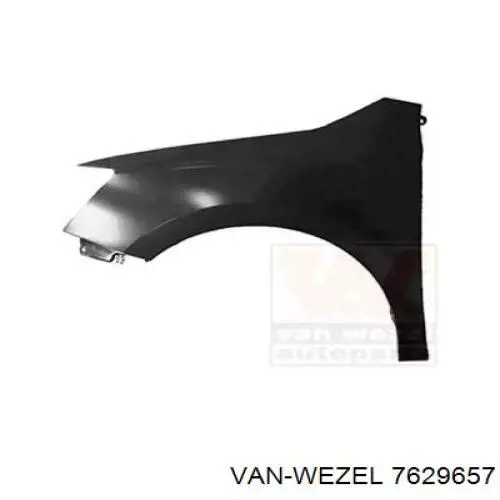 7629657 VAN Wezel guardabarros delantero izquierdo