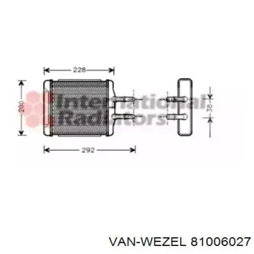 81006027 VAN Wezel radiador de calefacción