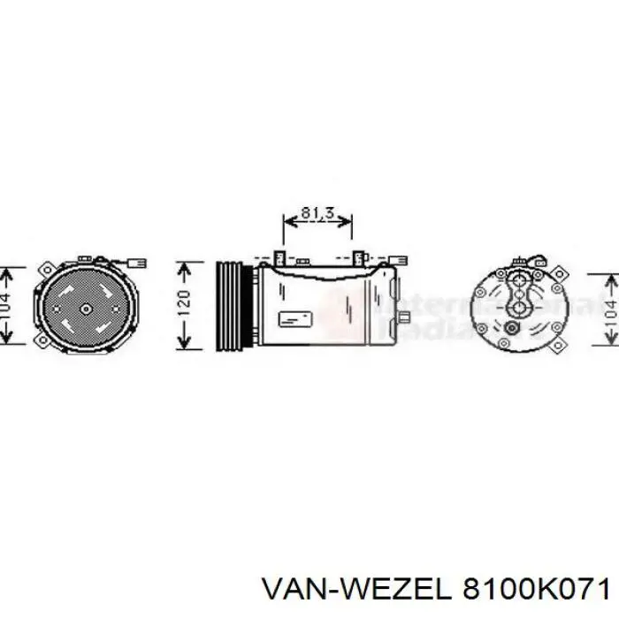Compresor de aire acondicionado 8100K071 VAN Wezel