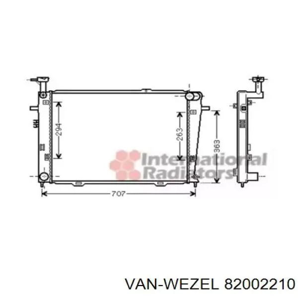 Água radiador VAN Wezel 82002210 precio, desde 109,28 EUR