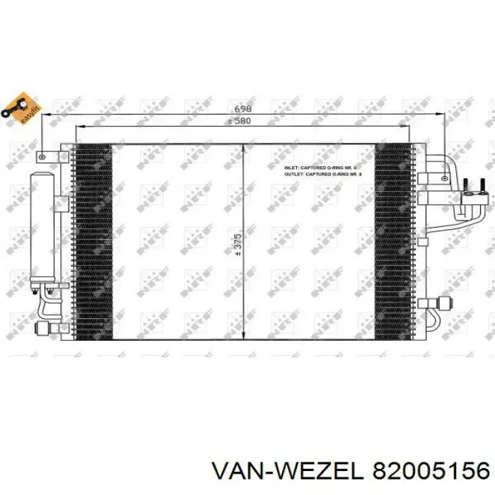 82005156 VAN Wezel condensador aire acondicionado