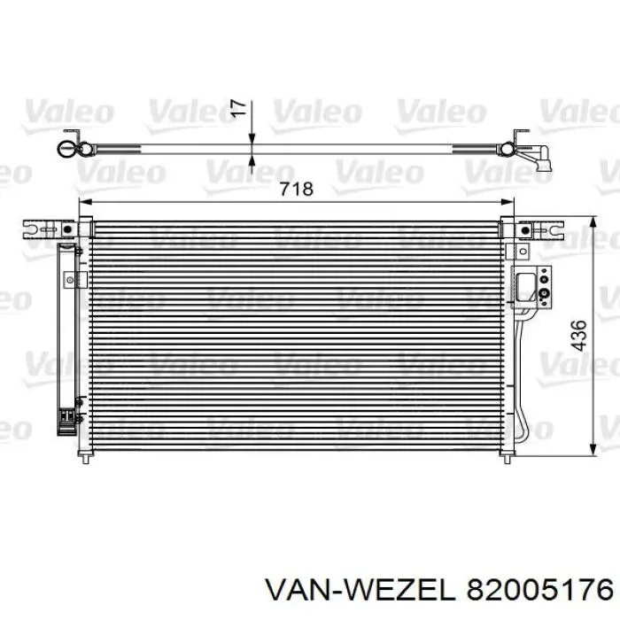 82005176 VAN Wezel condensador aire acondicionado