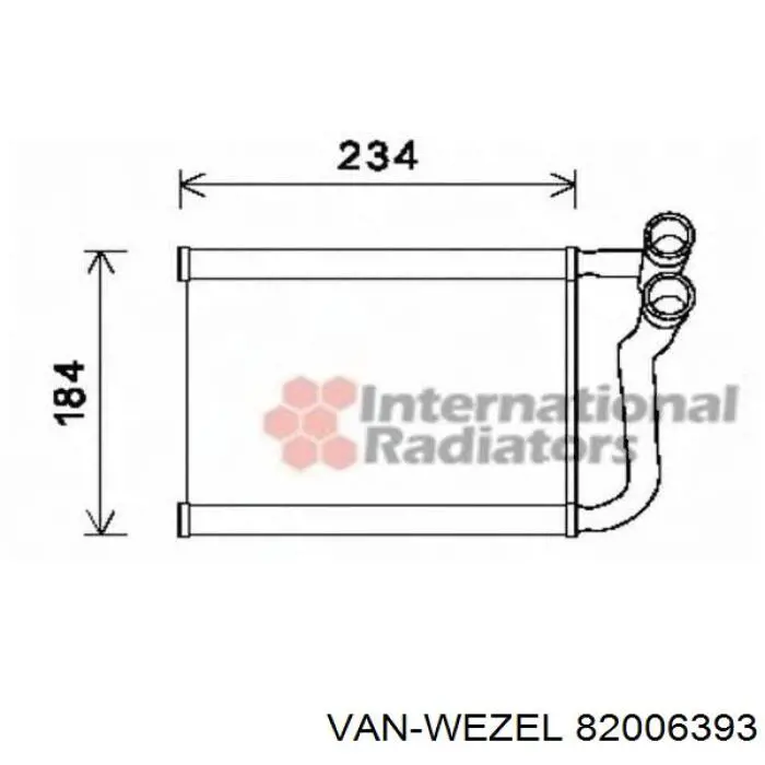 82006393 VAN Wezel radiador calefacción