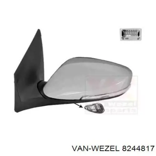 8244817 VAN Wezel espejo retrovisor izquierdo