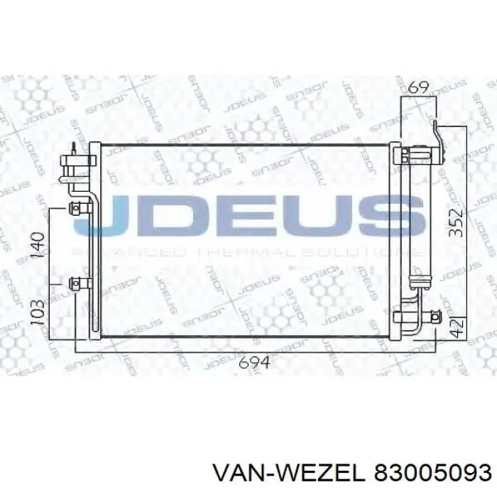 83005093 VAN Wezel condensador aire acondicionado