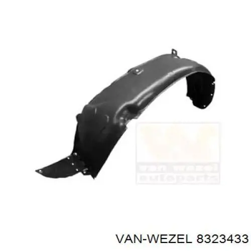 Comprar 868111W000 Hyundai/Kia Guardalodos interior izquierdo, guardafango delantero