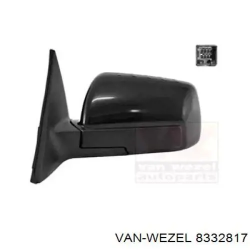 8332817 VAN Wezel espejo retrovisor izquierdo