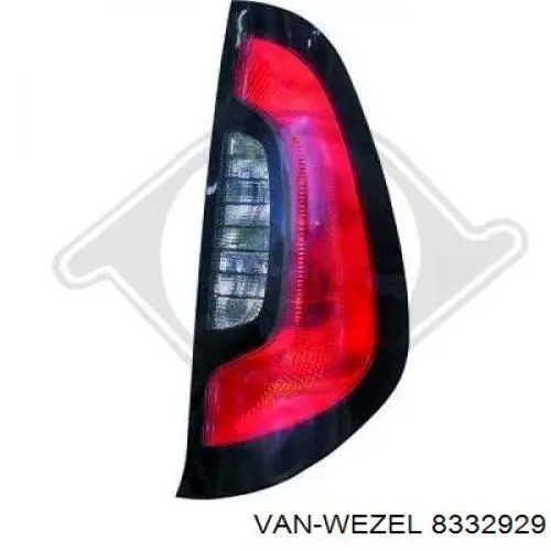 8332929 VAN Wezel faro antiniebla trasero izquierdo