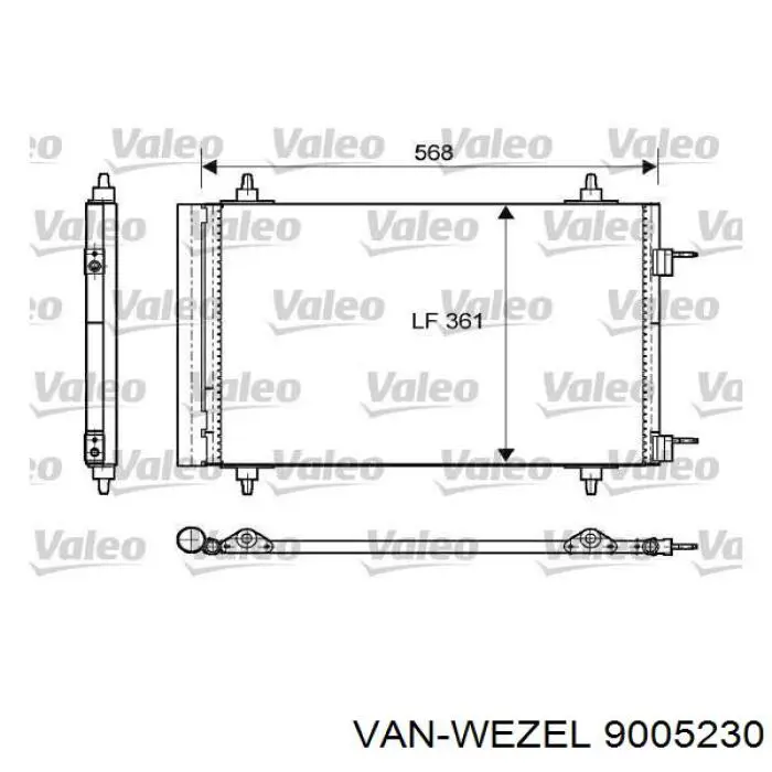 9005230 VAN Wezel condensador aire acondicionado