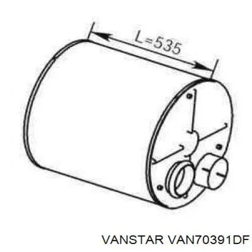 VAN70391DF Vanstar silenciador del medio