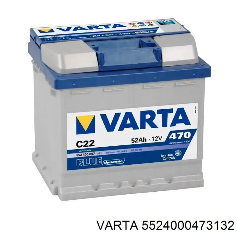 Batería de Arranque Varta Blue Dynamic 52 ah 12 v B13 (5524000473132)
