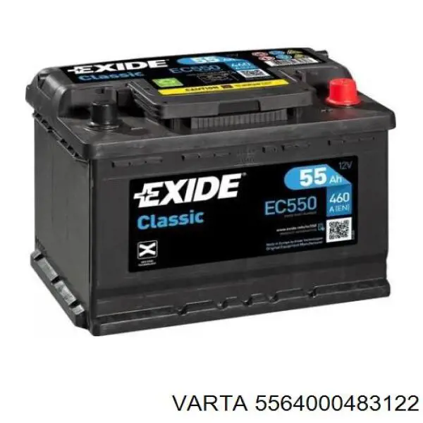 Batería de Arranque Varta Black Dynamic 56 ah 12 v B13 (5564000483122)