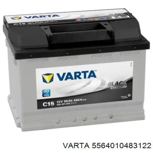 Batería de Arranque Varta Black Dynamic 56 ah 12 v B13 (5564010483122)