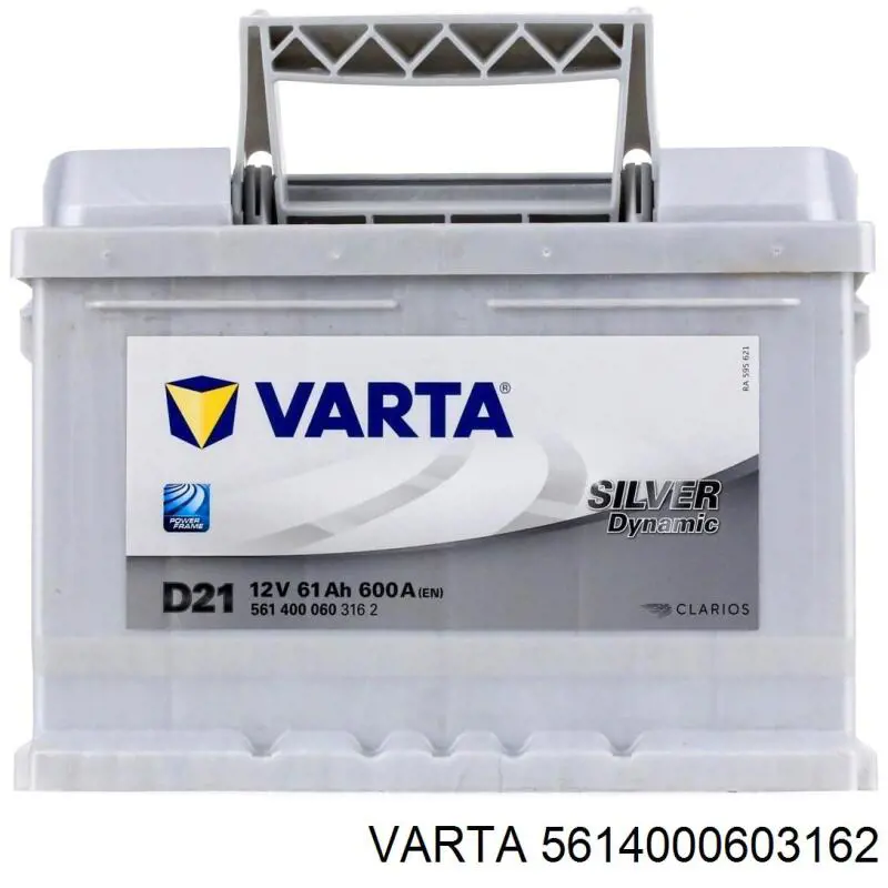 Batería de Arranque Varta Silver Dynamic 61 ah 12 v B13 (5614000603162)