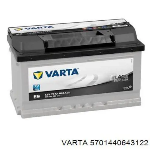 Batería de Arranque Varta Black Dynamic 70 ah 12 v B13 (5701440643122)
