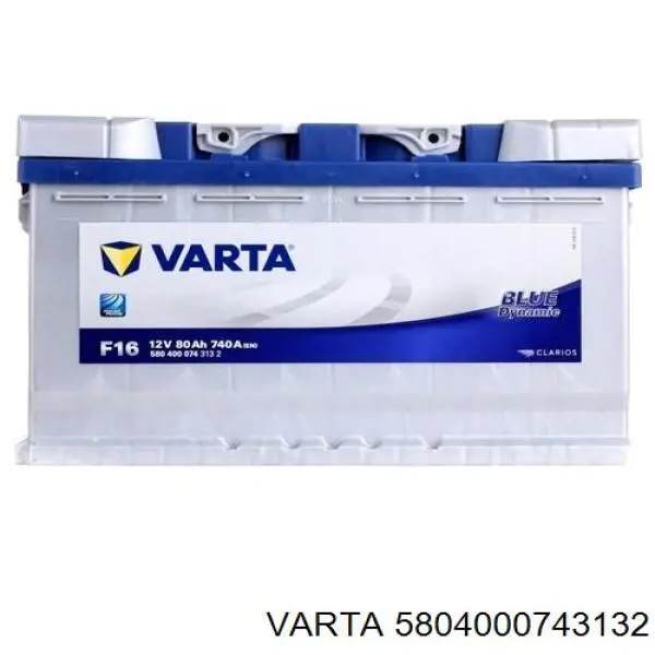 Batería de Arranque Varta Blue Dynamic 80 ah 12 v B13 (5804000743132)