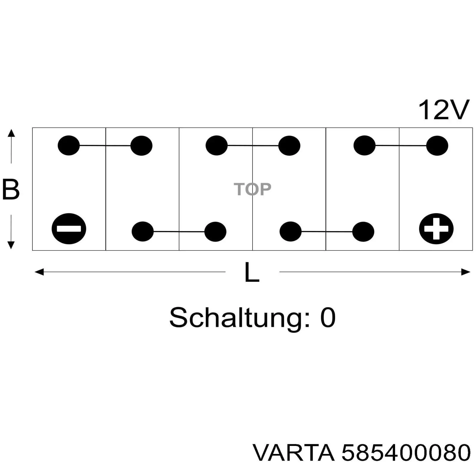 585400080 Varta Batería Start-Stop