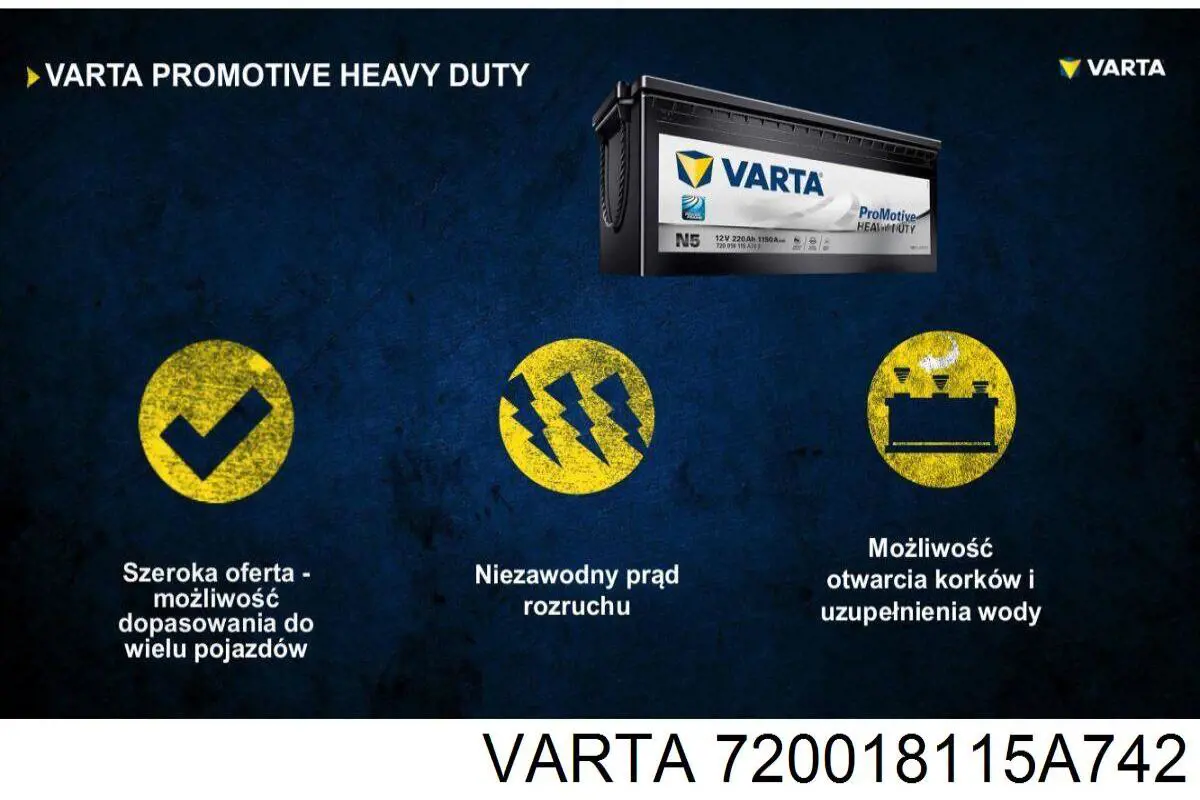 Batería de arranque VARTA 720018115A742