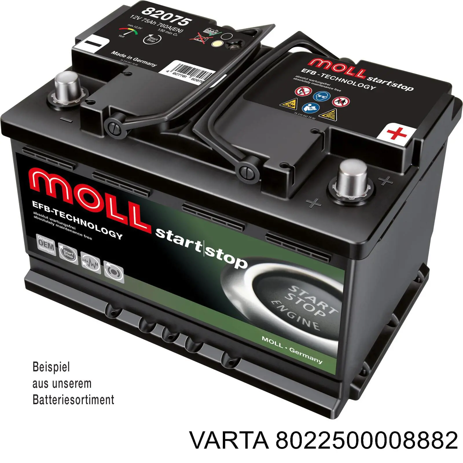 Batería de arranque Varta 8022500008882 precio, desde 351,33 EUR