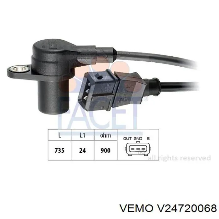 V24720068 Vemo sensor de posición del cigüeñal