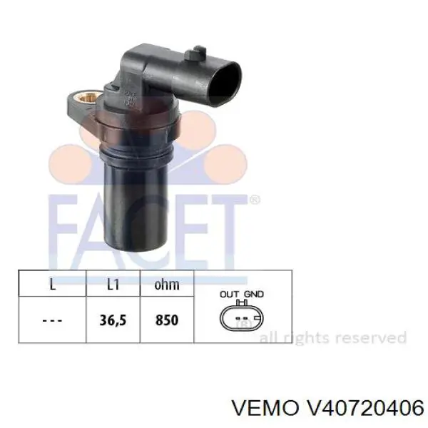 Sensor de posición del árbol de levas Fiat 500 312