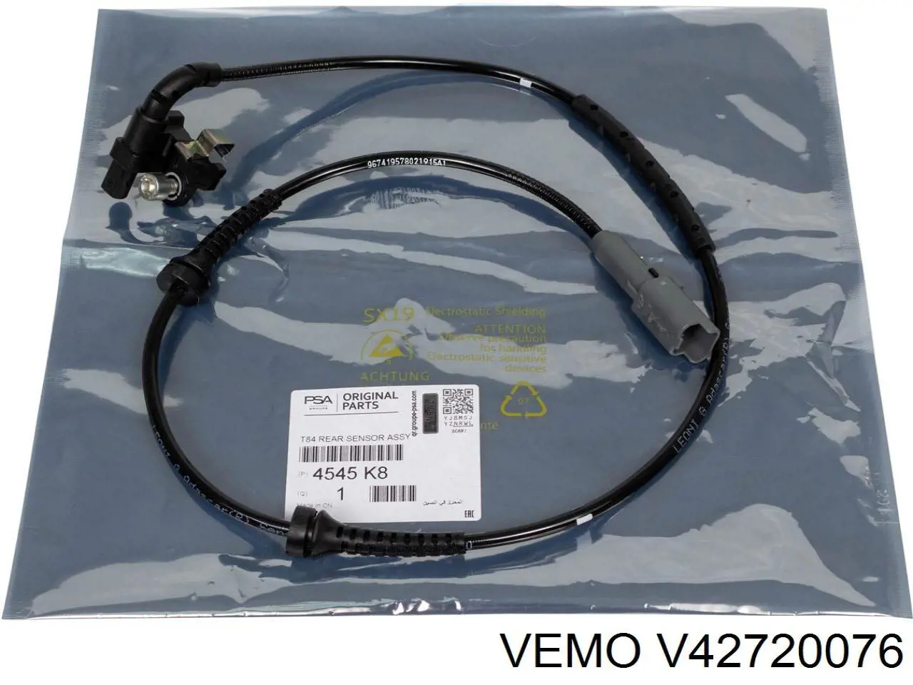 V42-72-0076 Vemo sensor abs trasero