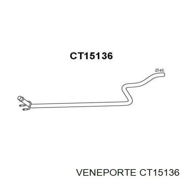 1717RF Peugeot/Citroen silenciador del medio