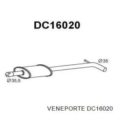 DC16020 Veneporte silenciador del medio