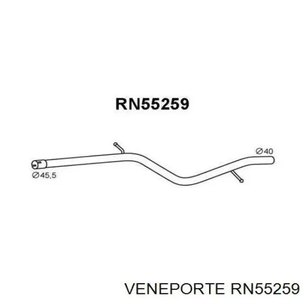Comprar 8660005408 Renault (RVI) Tubo de escape intermedio a trasero