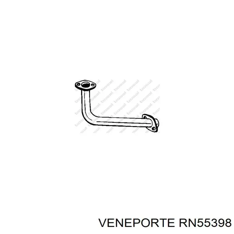 RN55398 Veneporte tubo de admisión del silenciador de escape delantero