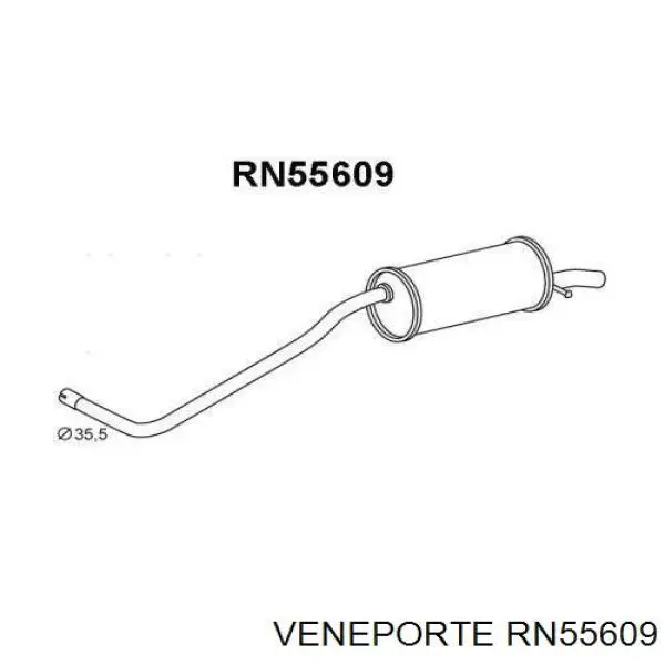 200104223R Renault (RVI) Silenciador trasero