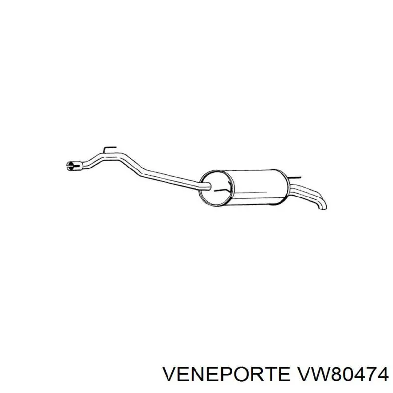 Silenciador trasero 074253609AM VAG