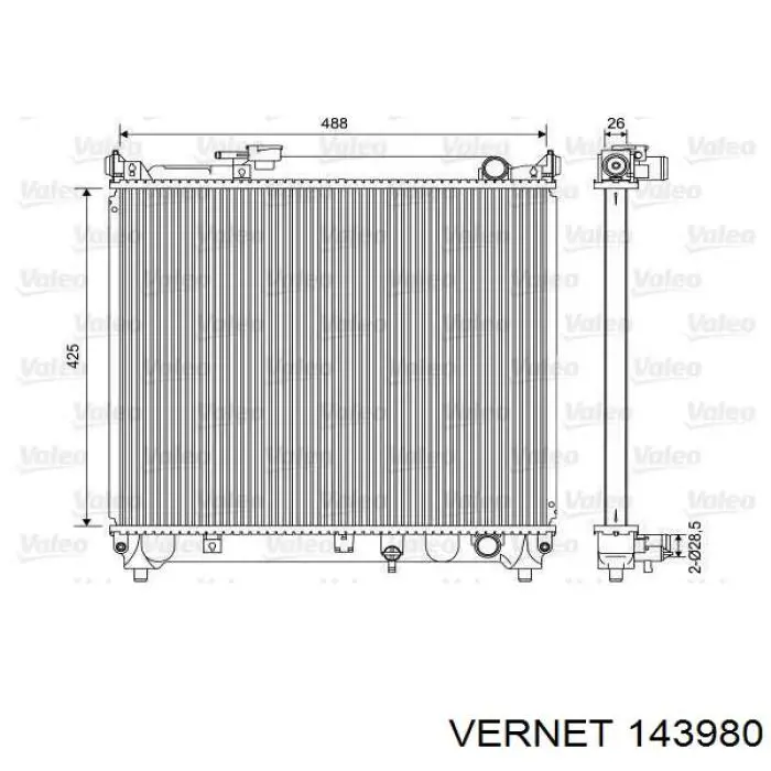 143980 Vernet Termostato de agua