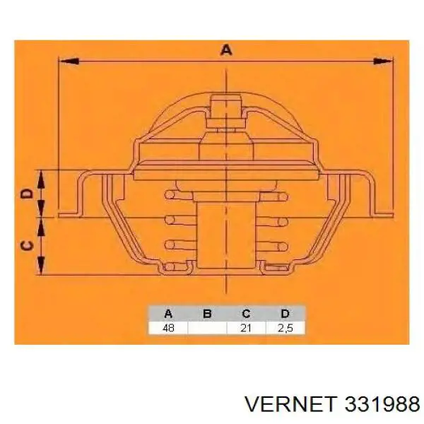 331988 Vernet Termostato de agua
