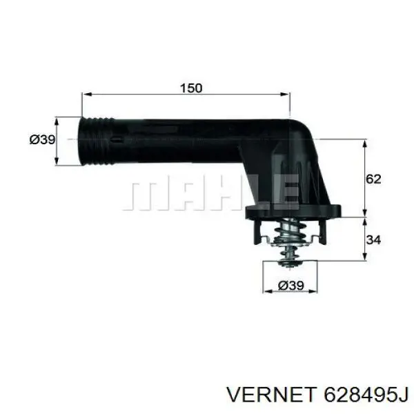 628495J Vernet termostato, refrigerante