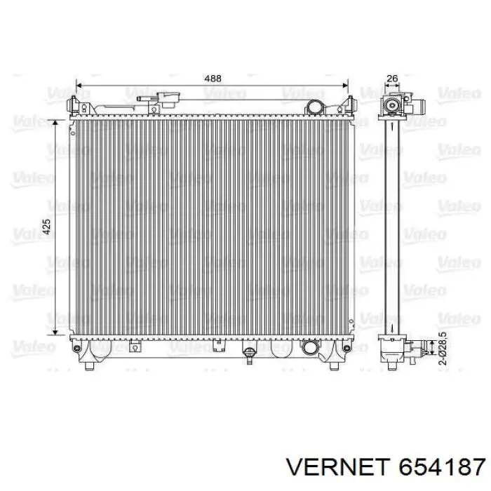 Caja del termostato Fiat Punto 1 176