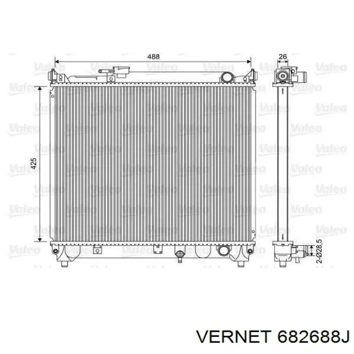 Caja de termostato 682688J Vernet