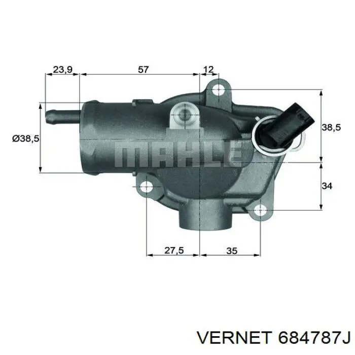 684787J Vernet termostato, refrigerante