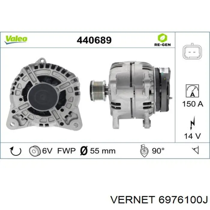 6976100J Vernet termostato, refrigerante