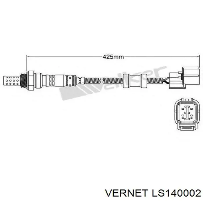 LS140002 Vernet sonda lambda sensor de oxigeno para catalizador